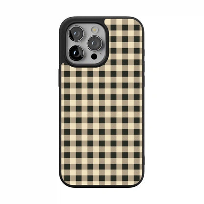 Cedar Lane | Black & Cream Gingham Case
