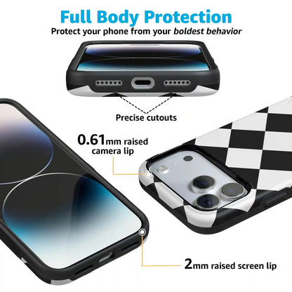 Black Checkerboard | High Contrast Design Case