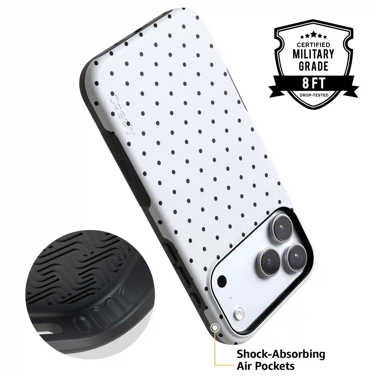 On the Dot | Black Polka Dot Case