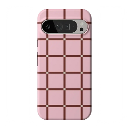 Uptown Gridlock | Pink Checkerboard Case