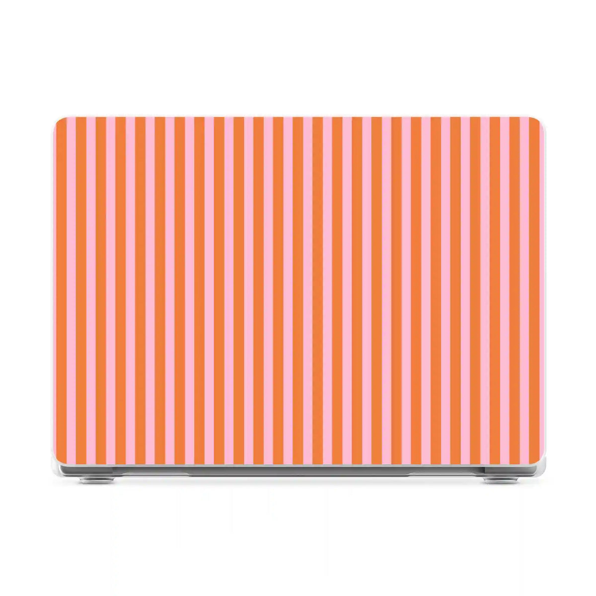 Perfect Stripes | Orange & Pink Stripes Laptop Shell