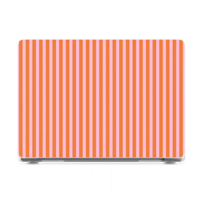 Perfect Stripes | Orange & Pink Stripes Laptop Shell