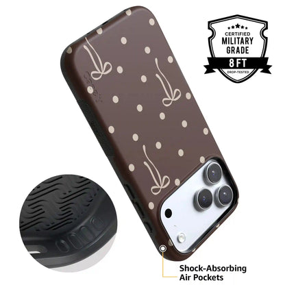Teddy Bows | Brown Polka Dot Case