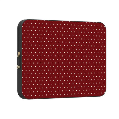 On the Dot | Maroon Polka Dot Laptop Case