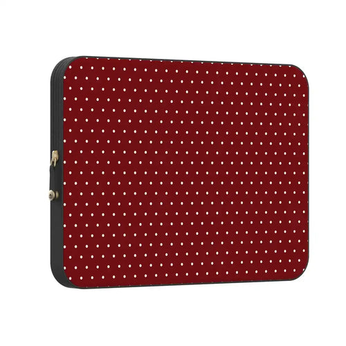 On the Dot | Maroon Polka Dot Laptop Case