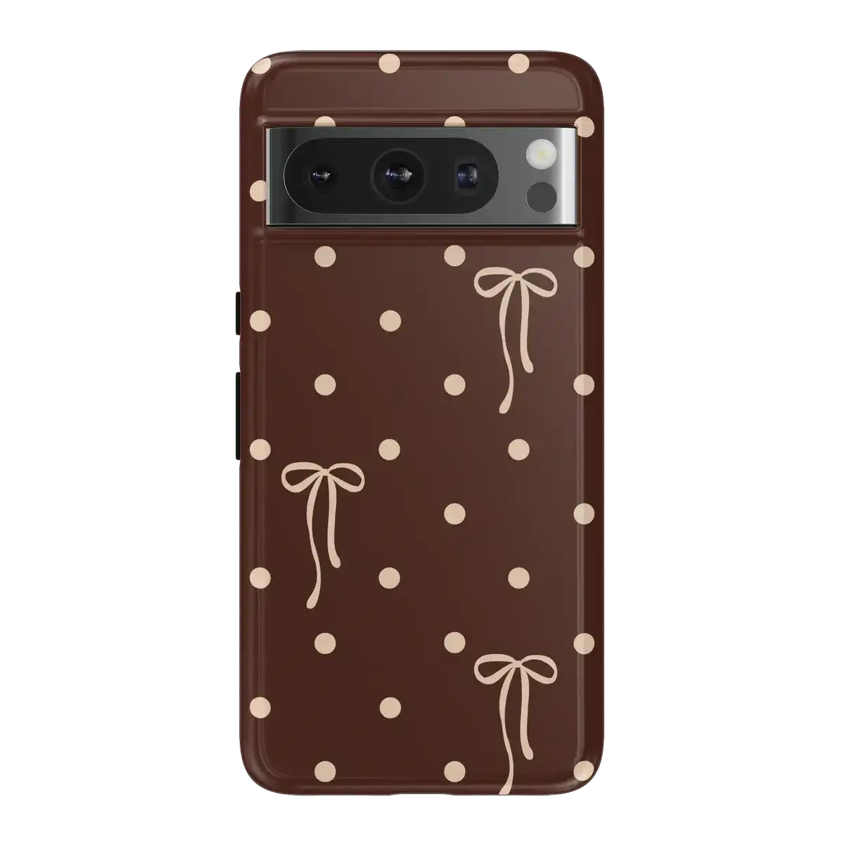 Teddy Bows | Brown Polka Dot Case