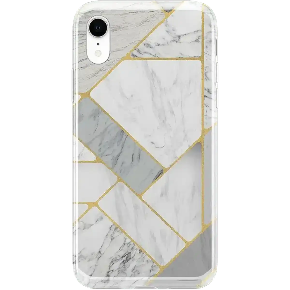 Sharp Lines | Geo White and Gold Marble Case