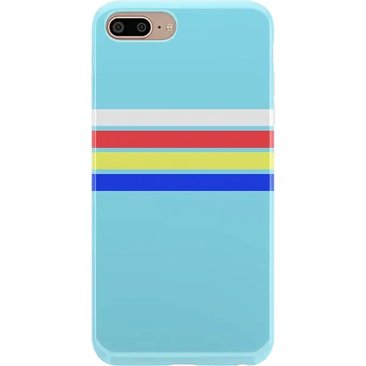 Totally Groovy | Teal Rainbow Stripes Color Block Case