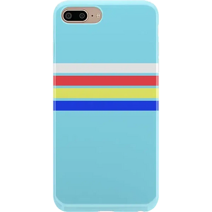 Totally Groovy | Teal Rainbow Stripes Color Block Case