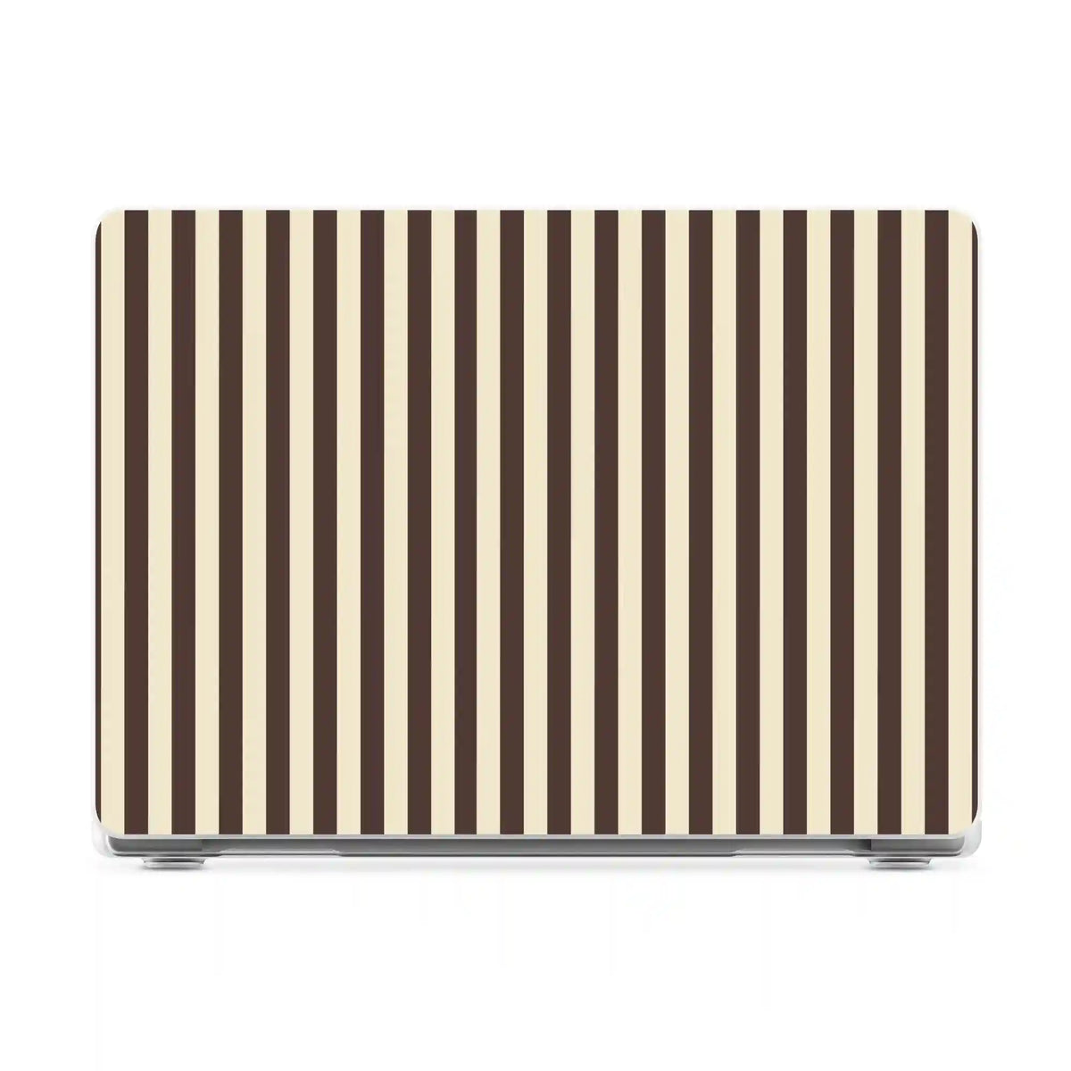 S'more Stripes | Brown Striped Laptop Shell