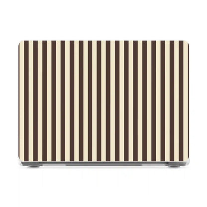 S'more Stripes | Brown Striped Laptop Shell