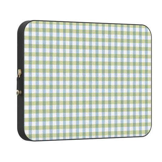 Pastel Picnic | Blue & Green Gingham Laptop Case