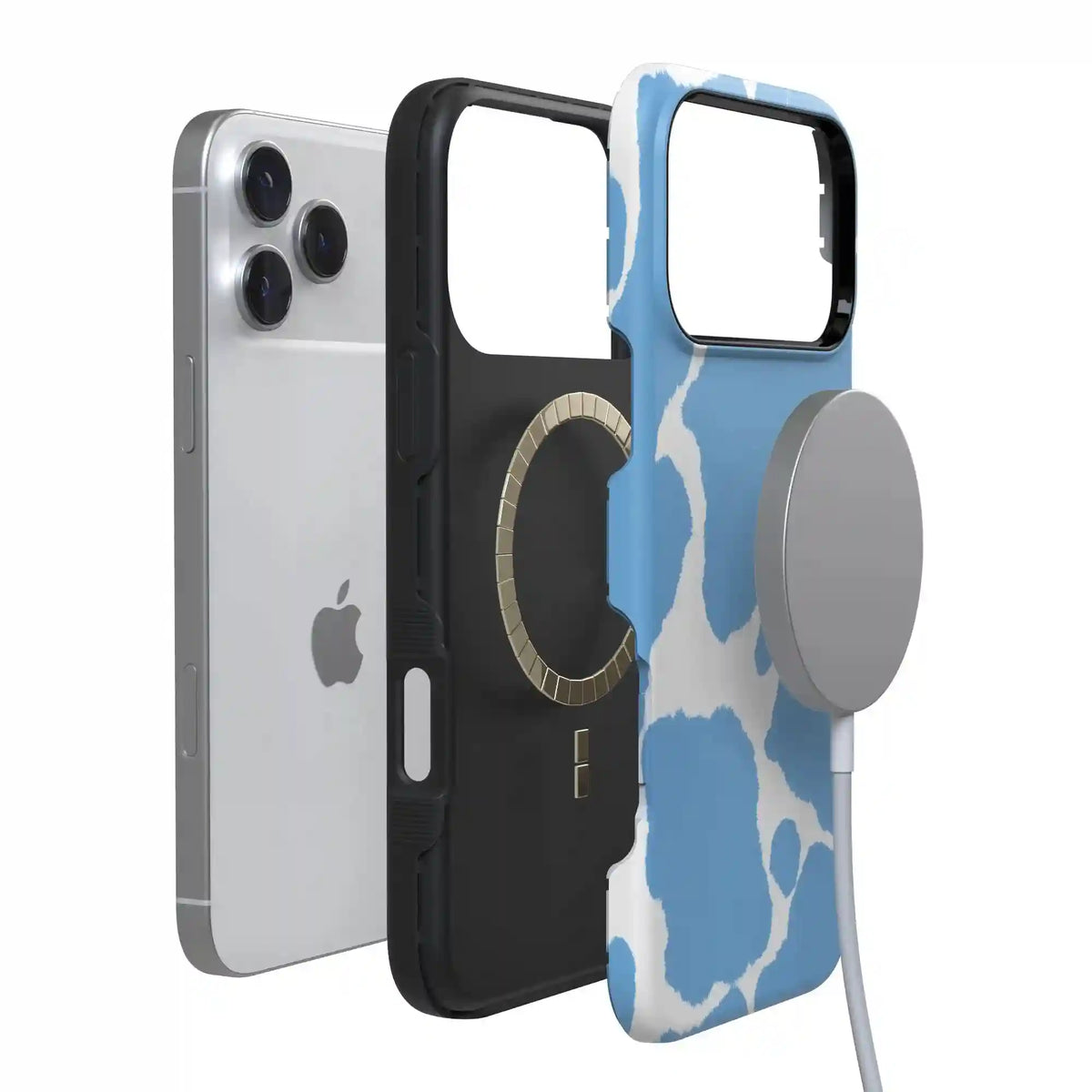 Current MOOd | Light Blue Cow Print Case