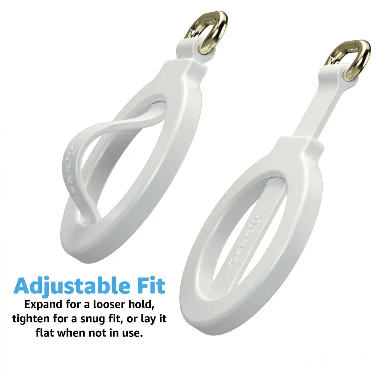 MagRing+ | Bone White Magnetic Adjustable Phone Ring with Keychain