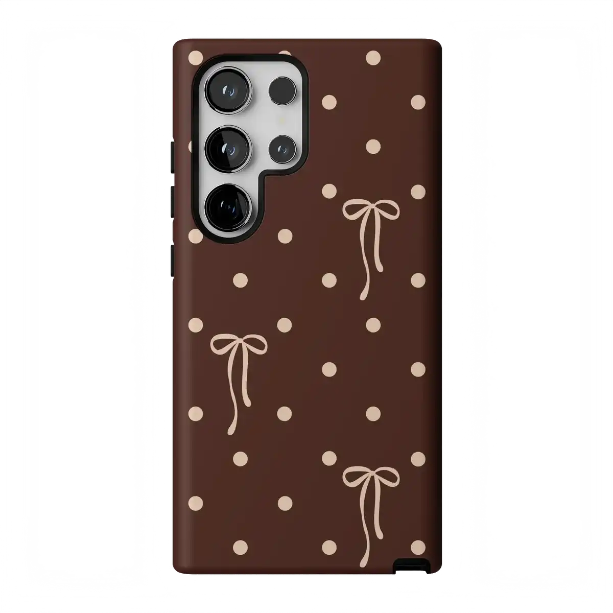 Teddy Bows | Brown Polka Dot Case