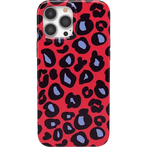Into the Wild | Red & Blue Leopard Print Case