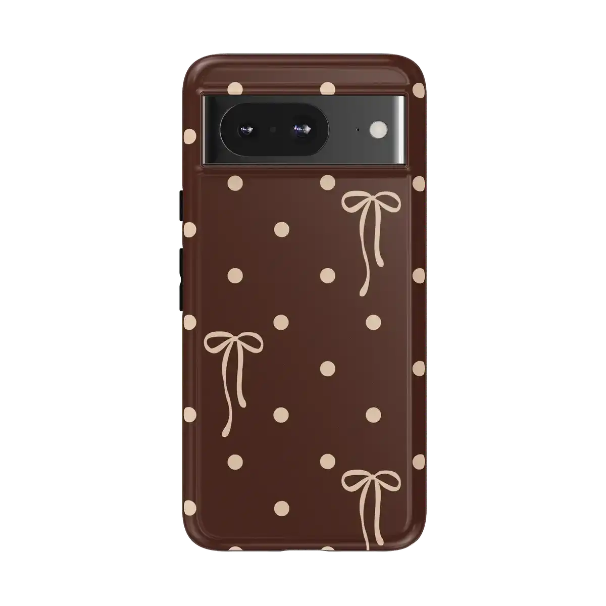 Teddy Bows | Brown Polka Dot Case