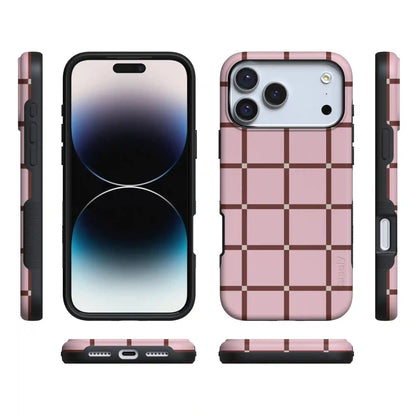 Uptown Gridlock | Pink Checkerboard Case