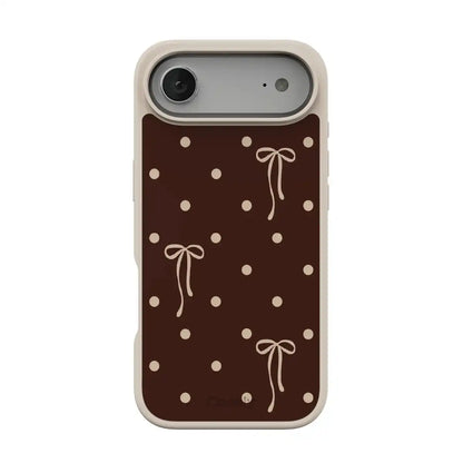 Teddy Bows | Brown Polka Dot Case