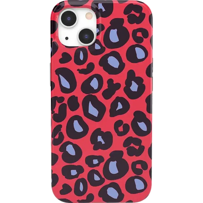 Into the Wild | Red & Blue Leopard Print Case
