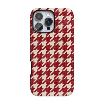 Scarlet Stitch | Red Houndstooth Case