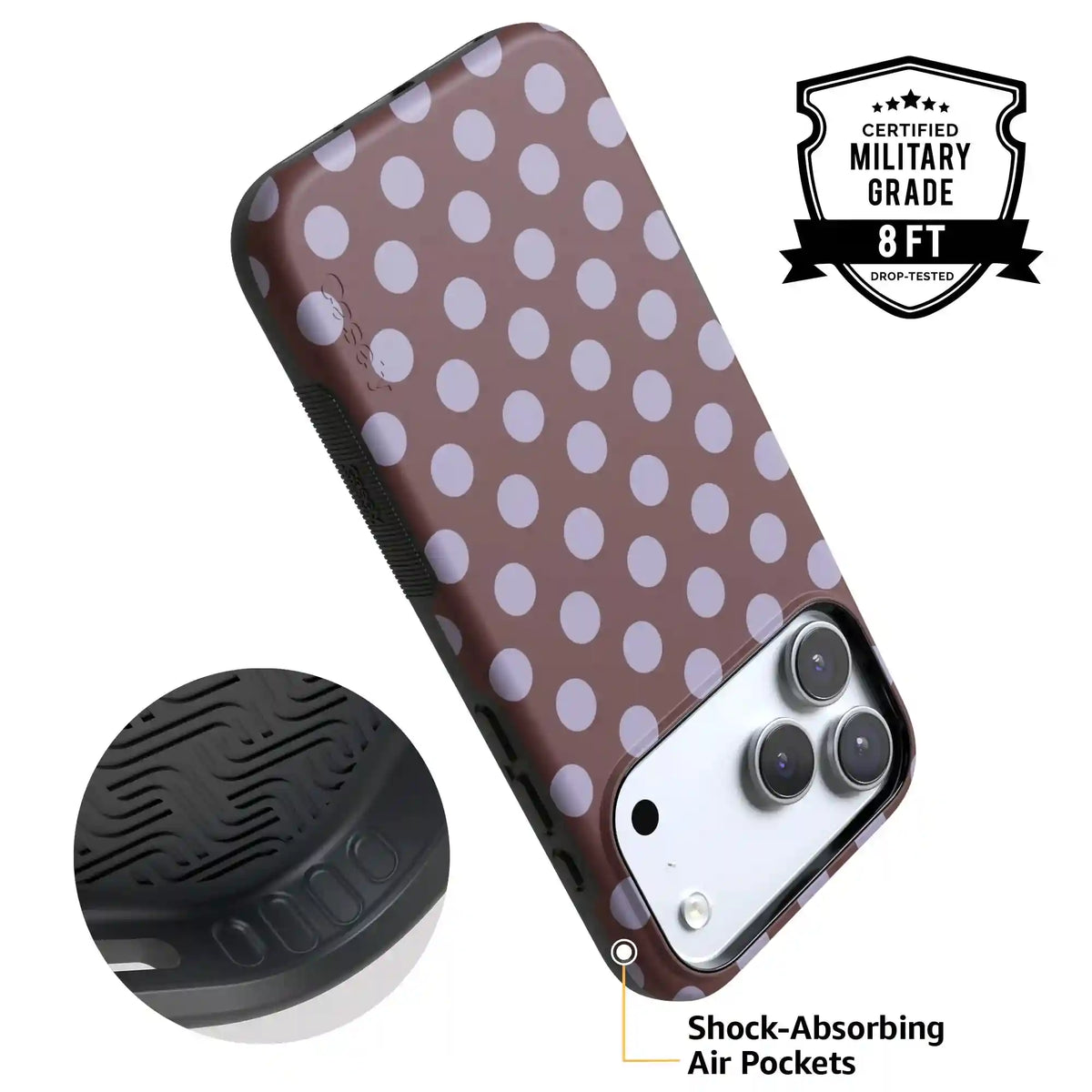 Spotted in SoHo | Burgundy Polka Dot Case