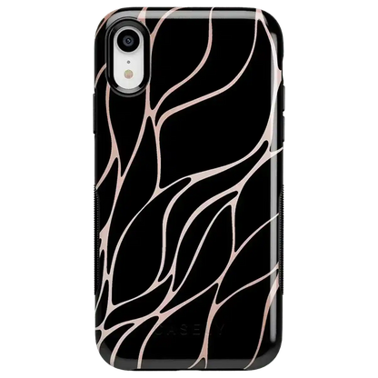 Midnight Ride | Black and Gold Metallic Waves Case