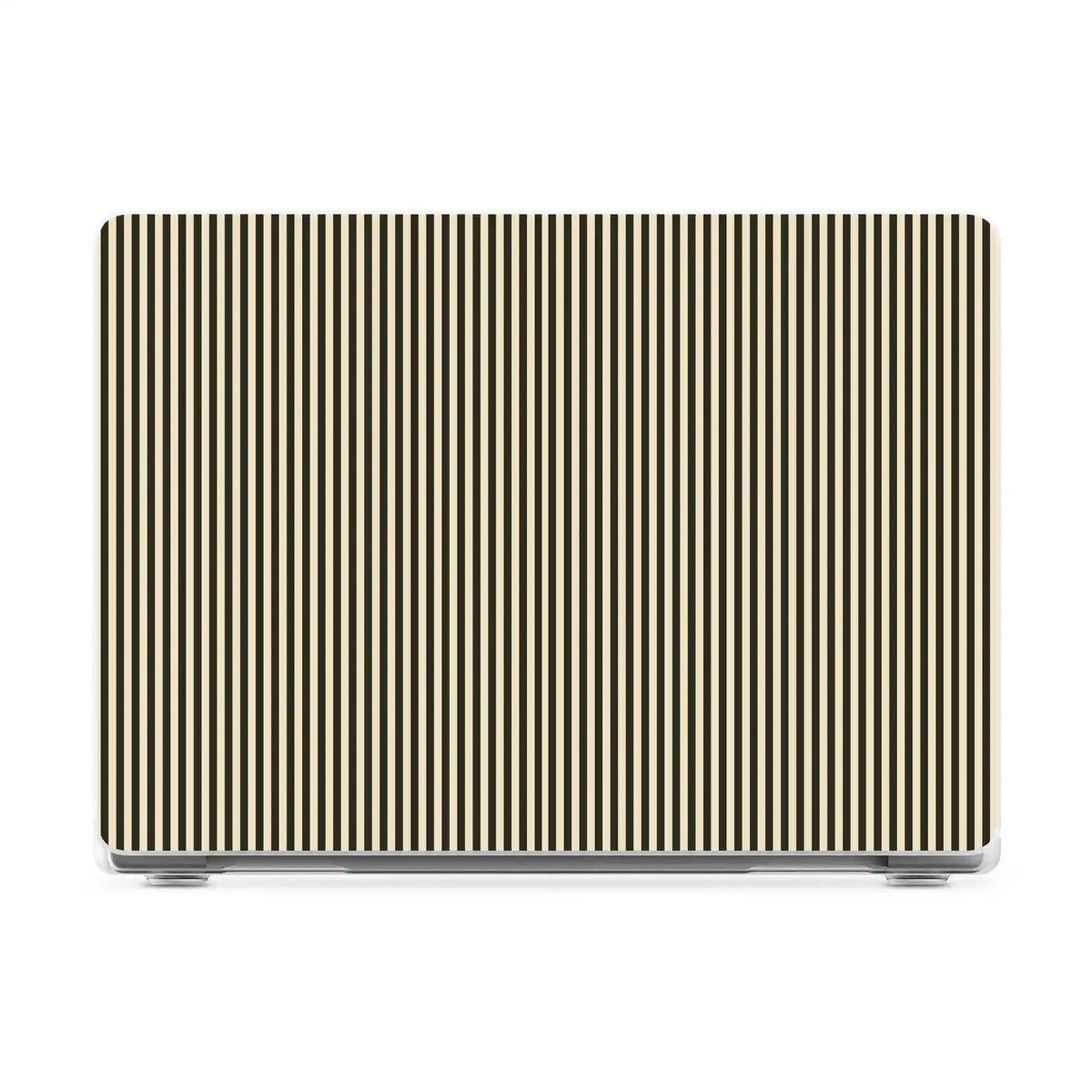 Stripes and the City | Black Pinstripes Laptop Shell