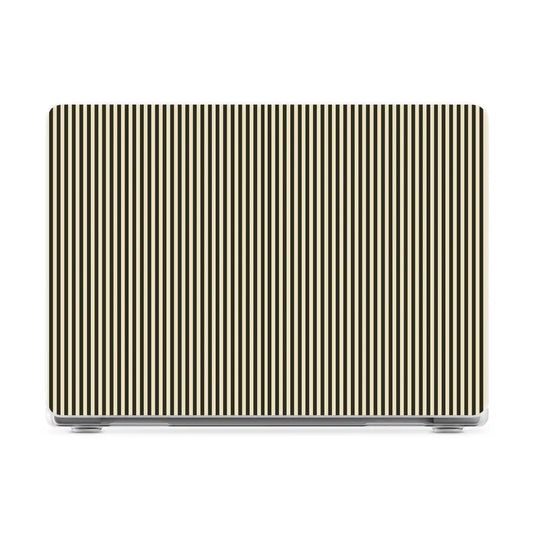 Stripes and the City | Black Pinstripes Laptop Shell