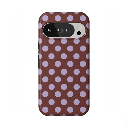 Spotted in SoHo | Burgundy Polka Dot Case