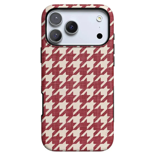 Scarlet Stitch | Red Houndstooth Case