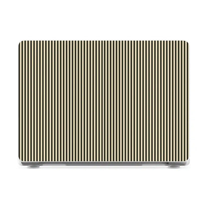 Stripes and the City | Black Pinstripes Laptop Shell