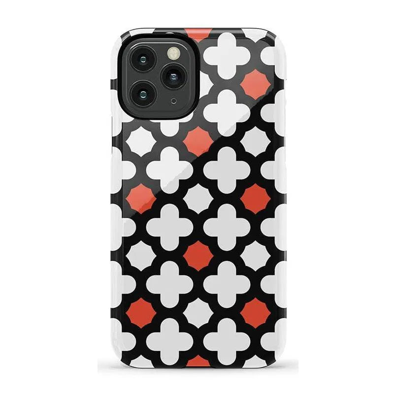 Red Lattice Tile | High Contrast Design Case