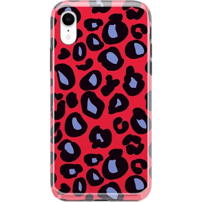 Into the Wild | Red & Blue Leopard Print Case