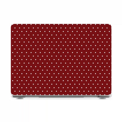 On the Dot | Maroon Polka Dot Laptop Shell
