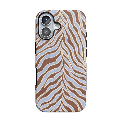 Untamed | Brown & Blue Zebra Case