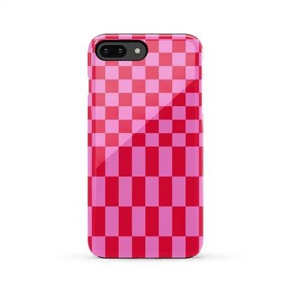 Vibe Check | Pink Checkerboard Case