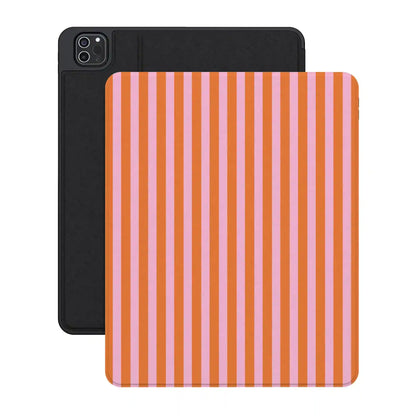 Perfect Stripes | Orange & Pink Stripes iPad Case