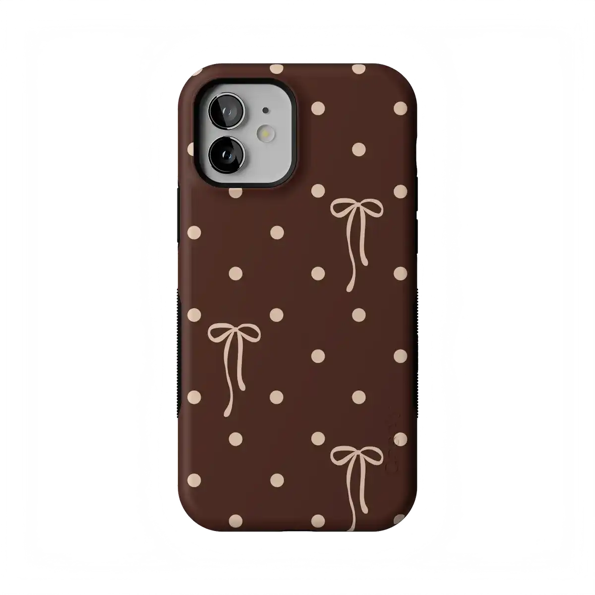 Teddy Bows | Brown Polka Dot Case