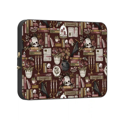 Gothic Noir | Spooky Bookshelf Laptop Case