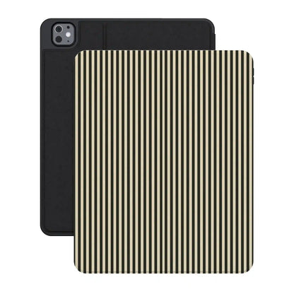 Stripes and the City | Black Pinstripes iPad Case