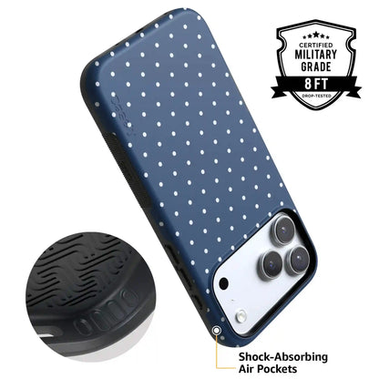 On the Dot | Navy Polka Dot Case