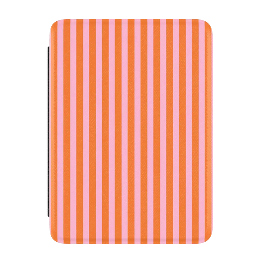 Perfect Stripes | Orange & Pink Stripes Kindle Case