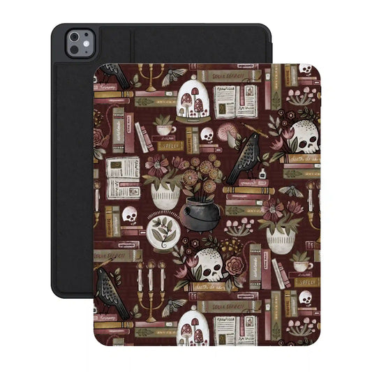 Gothic Noir | Spooky Bookshelf iPad Case