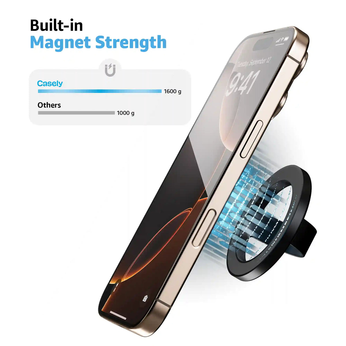 MagRing | Black Magnetic Phone Ring