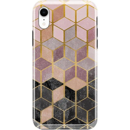 Stepping Up | Geo Rose Gold Marble Case