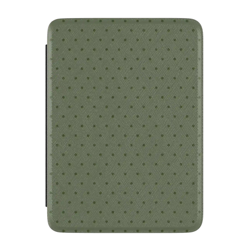 On the Dot | Olive Green Polka Dot Kindle Case