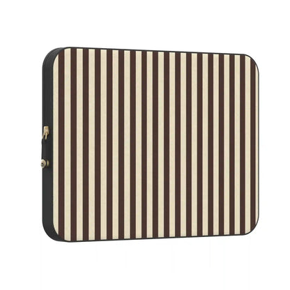 S'more Stripes | Brown Striped Laptop Case