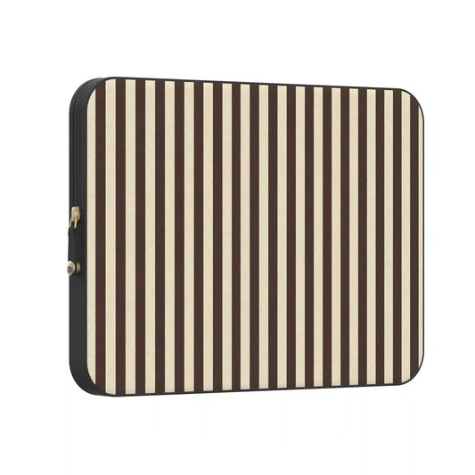 S'more Stripes | Brown Striped Laptop Case