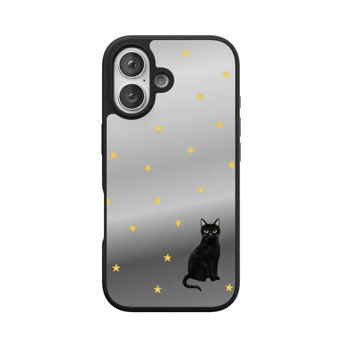 Black Meow-gic | Mirrored Cat Case
